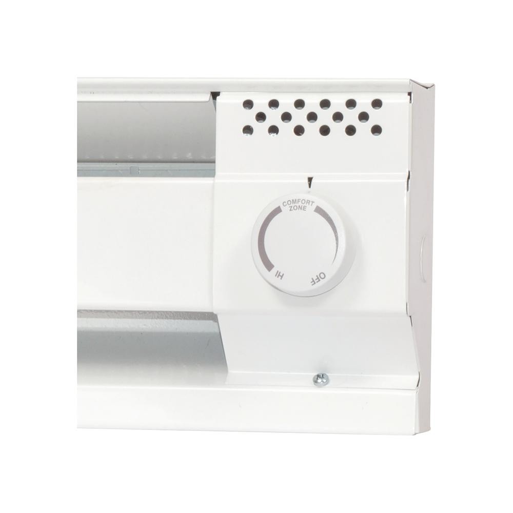 7" Electronic Double Pole Baseboard Thermostat Rotary Control Non Programmable