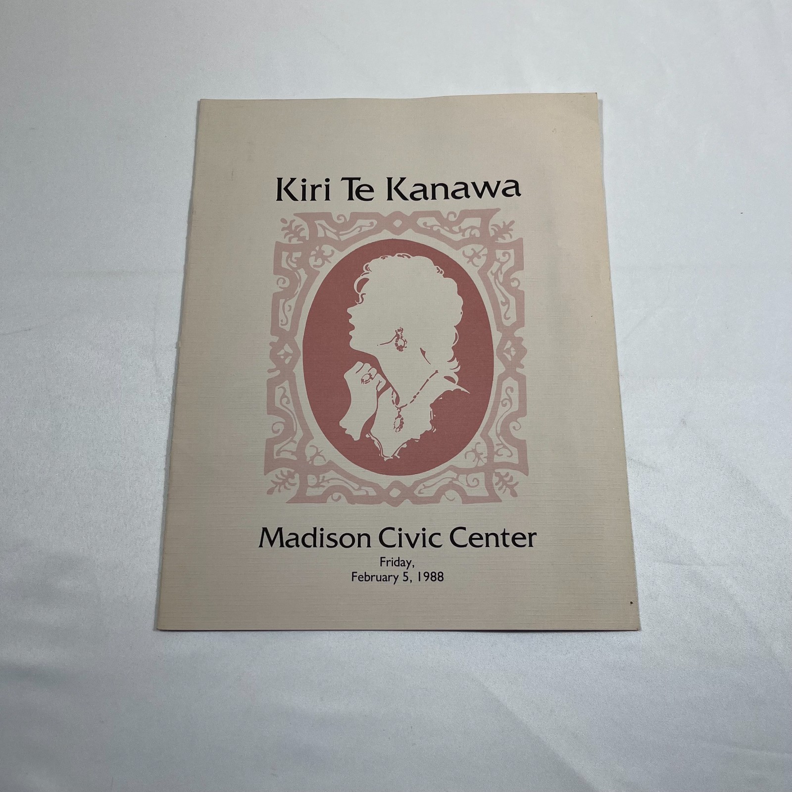 Kiri Te Kanawa 1988 Madison Civic Center Concert Program Opera Memorabilia Vtg