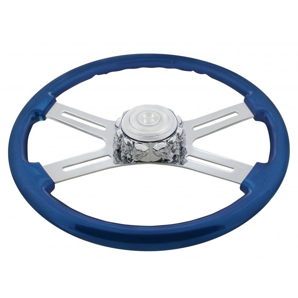 Chrome Skull Steering / Horn Button Die-Cast Bezel