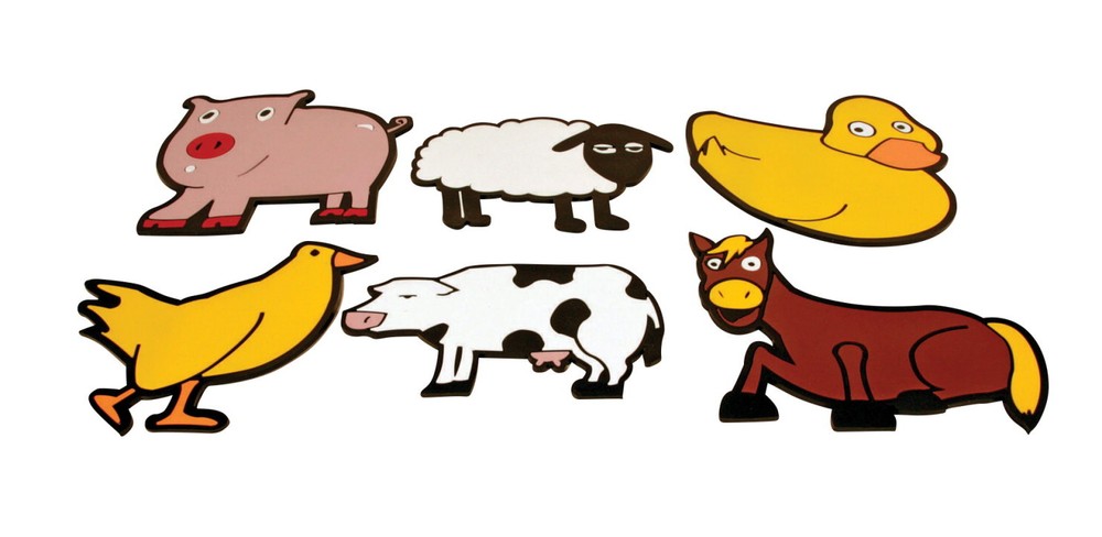 Poly FARM ANIMALS Activity Set Spatial Awareness Spot Markers Athletic Starter