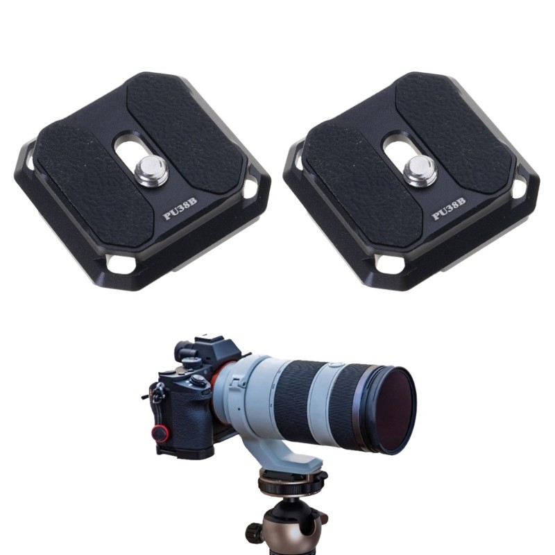 2pcs Multipurpose Quick Release Plate 38mm Arca Type for Camera Clip and Tripod