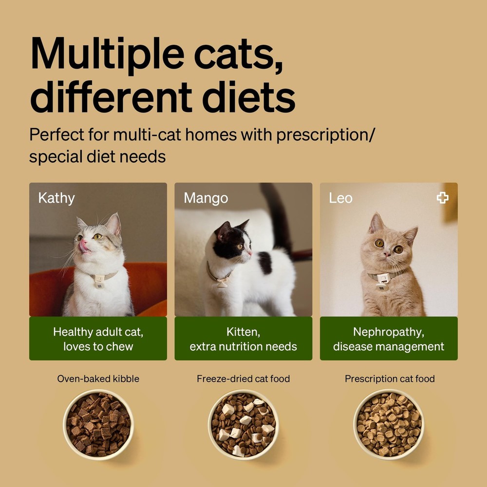 PETLIBRO RFID Automatic Cat Feeder, Collar Tag-Activated Personalized Meals, ...