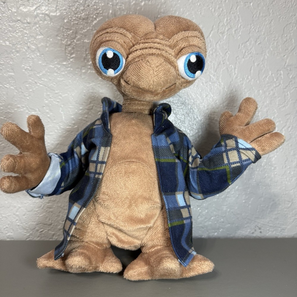 Universal Studios E.T. The Extra Terrestrial Blue Flannel Robe Plush Exclusive