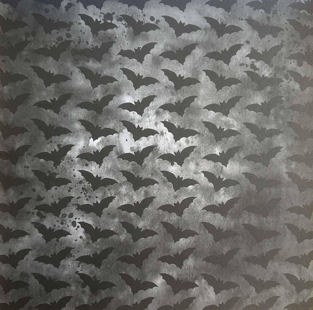 ~ HALLOWEEN ~ 12x12 SCRAPBOOK CARDSTOCK PAPER PAD 48 LOT *MARTHA STEWART* FOIL