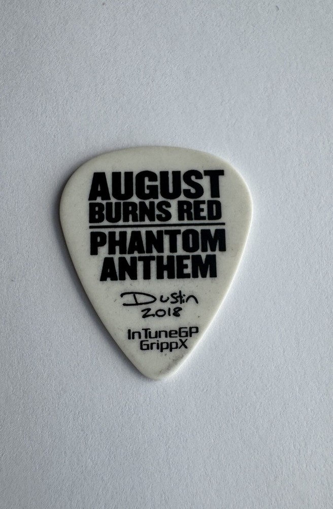 August Burns Red Dustin Davidson Tour Issued Guitar Pick Plectrum Stage Played