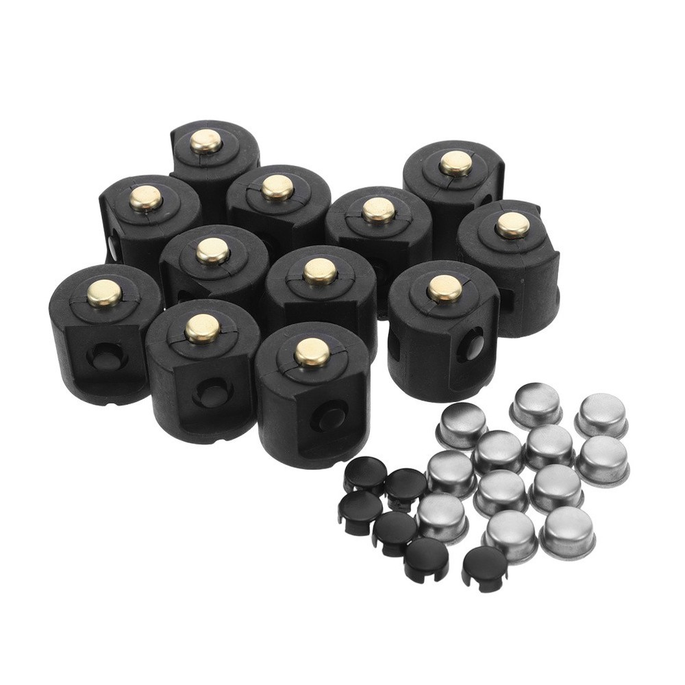 12 Sets Flashlight Hat Button Switch Protective End Cap Lens Cover