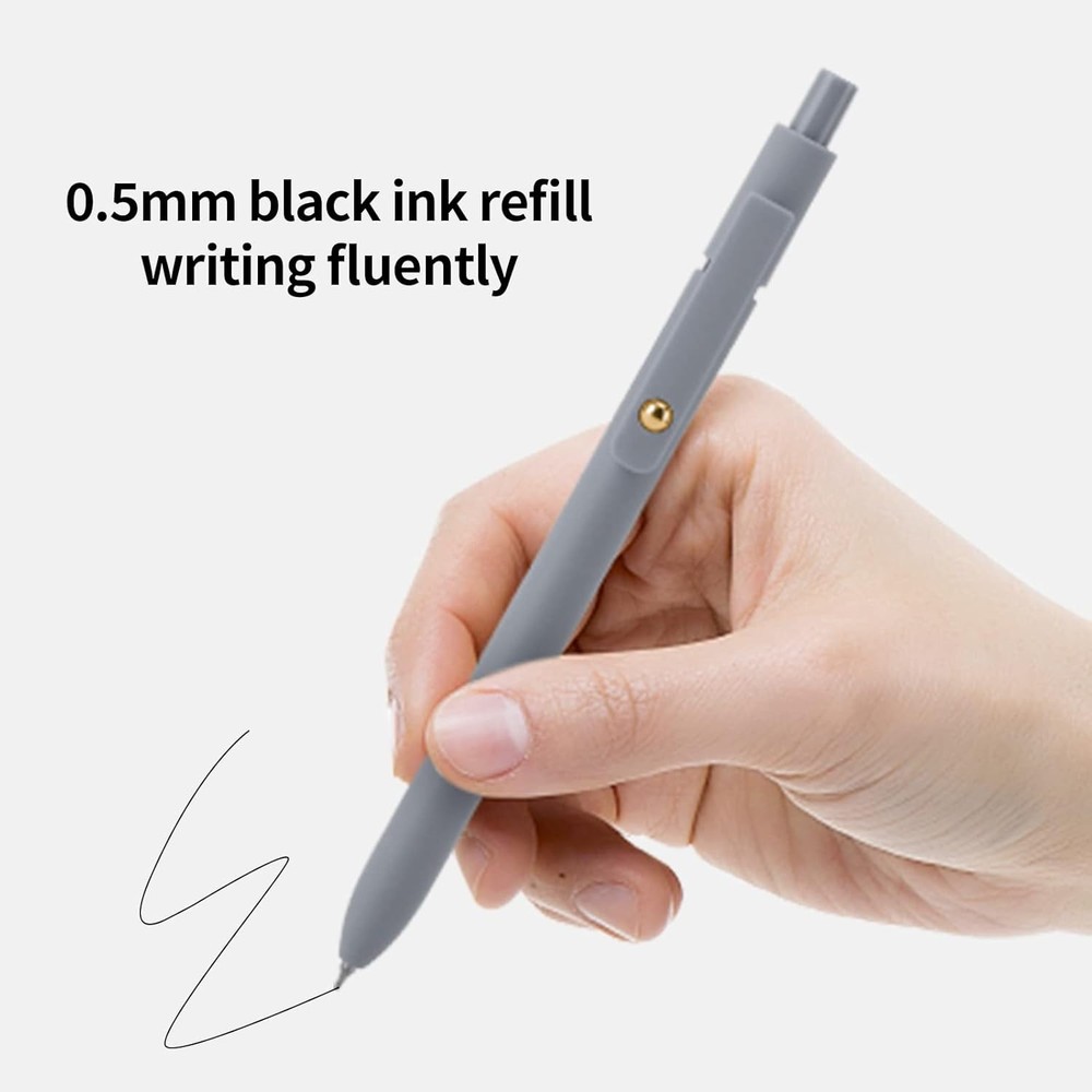 Quick-Drying Ink Rollerball Pens 24 Pcs Morandi-Black