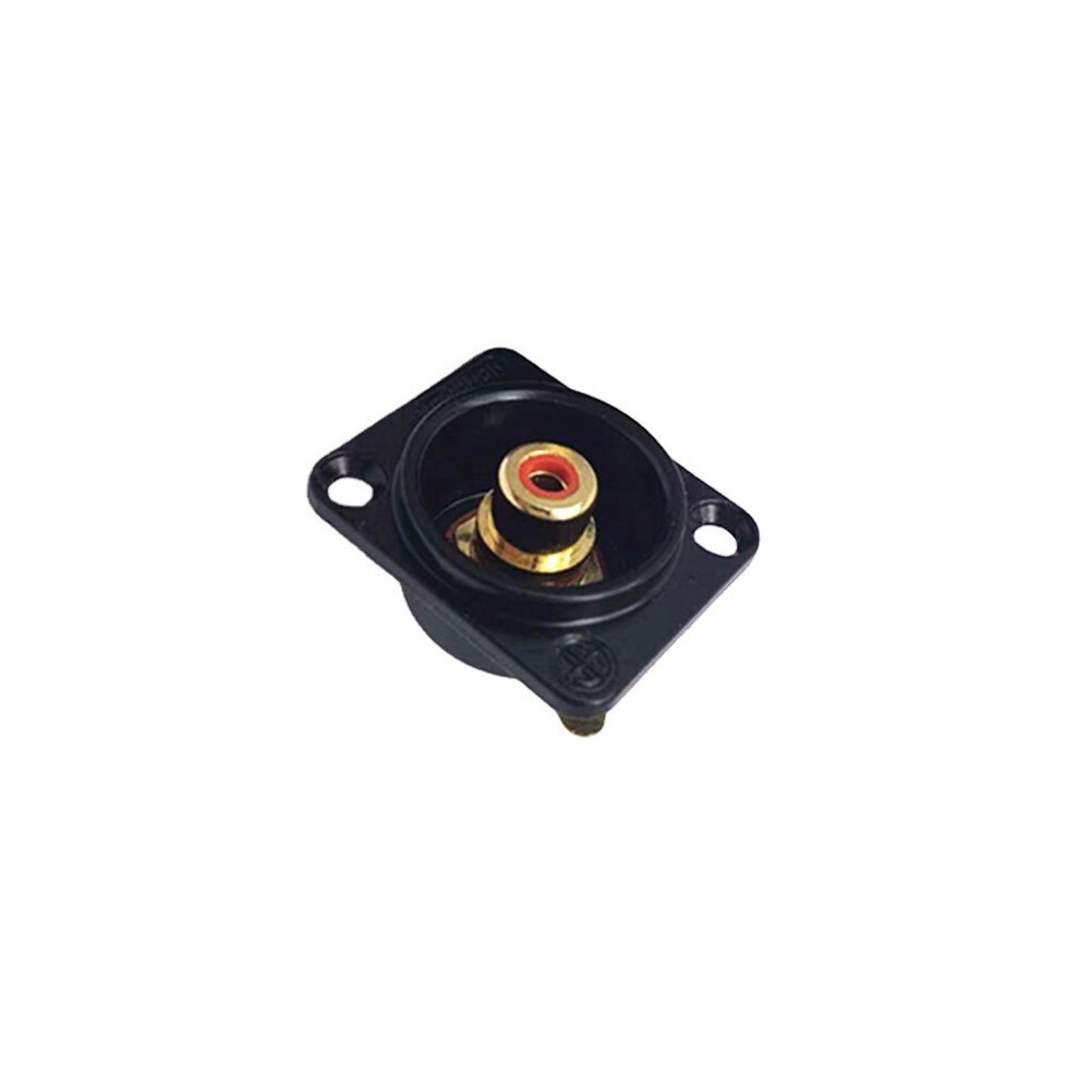 2pcs Black Female RCA Panel Mount Socket Connector Base Plate Welding Base USA
