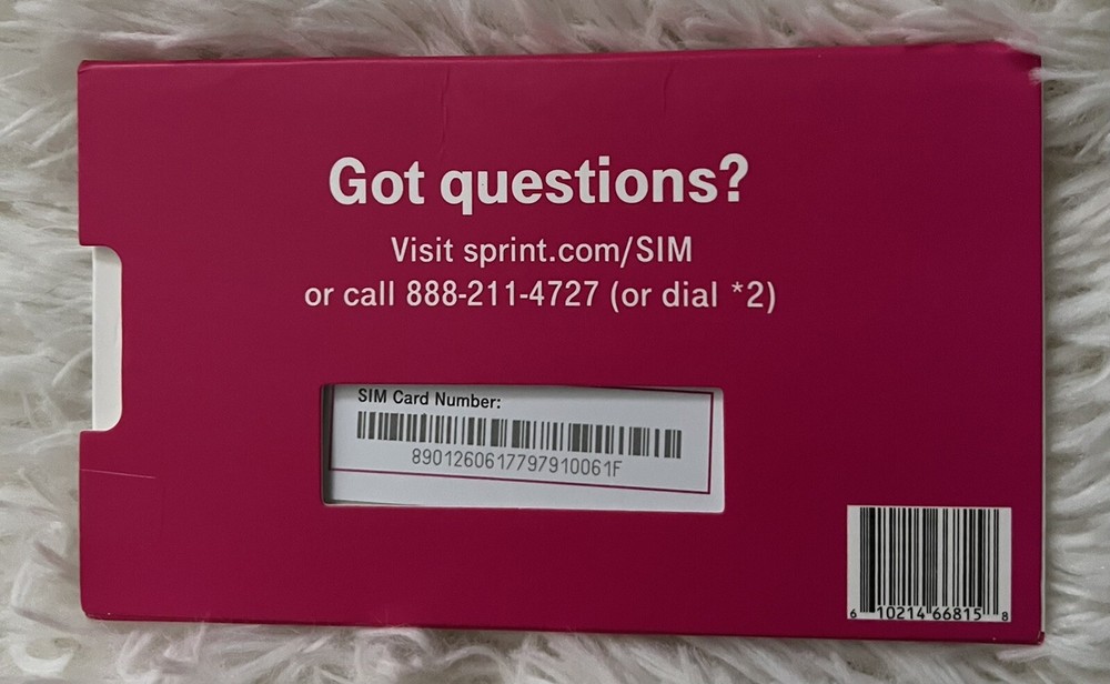 Sprint / T-Mobile SIM Kit - Experience Our Bigger And Better Network (Sealed)