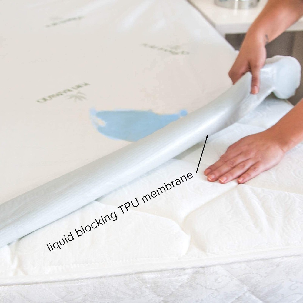 King Mattress Protector by , Waterproof - Viscose Derived from , Breathable, ...