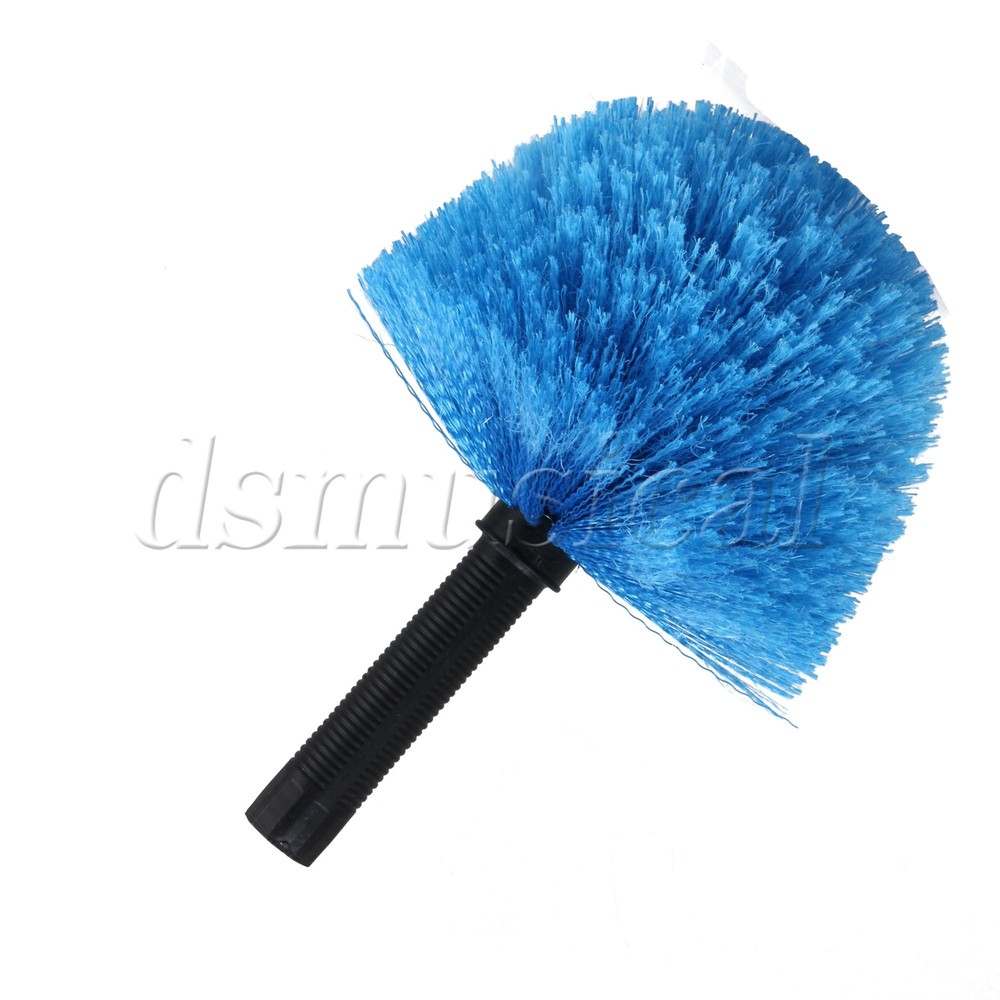 Blue Cobweb Head Brush with Soft Bristles 3/4inch Threaded for Corner