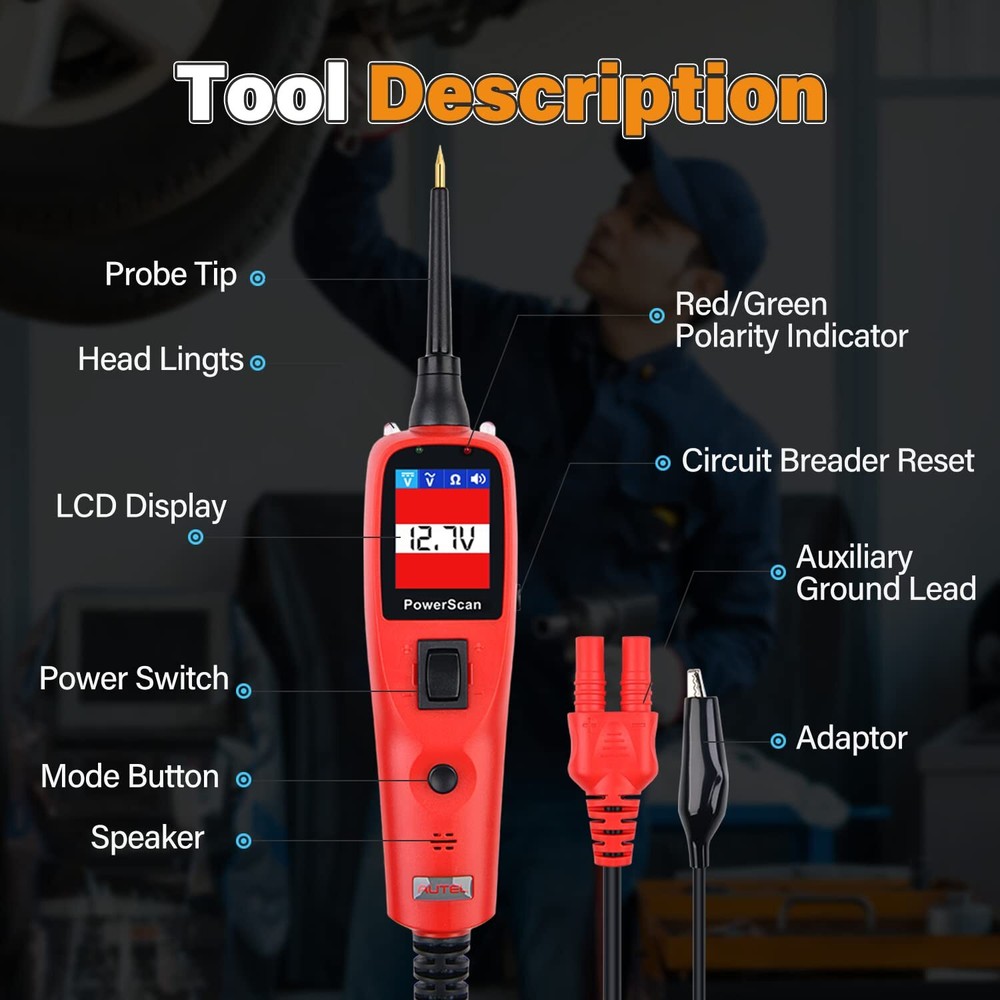 Autel PowerScan PS100 Electrical System Diagnostic Circuit Battery Tester 2024