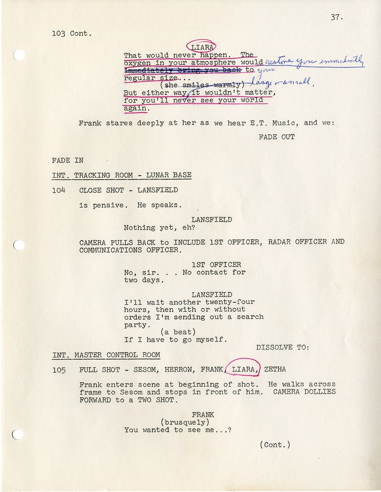 PHANTOM PLANET, THE (Apr 5, 1961) Final script