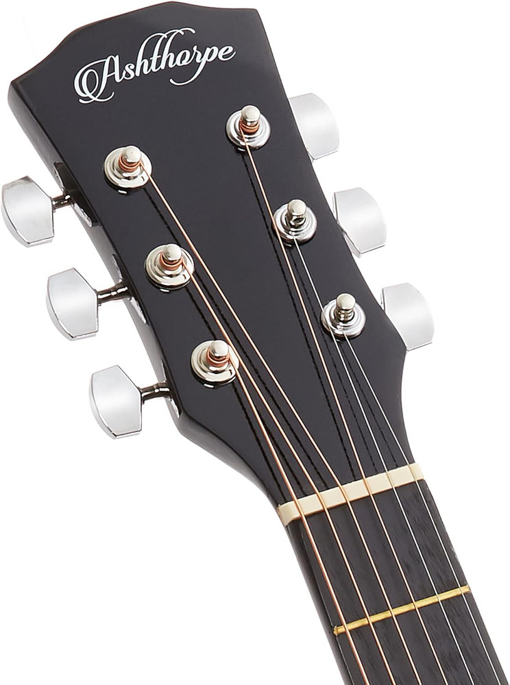 41-Inch Beginner Cutaway Acoustic Guitar Package (Black), Full Size Basic Starte