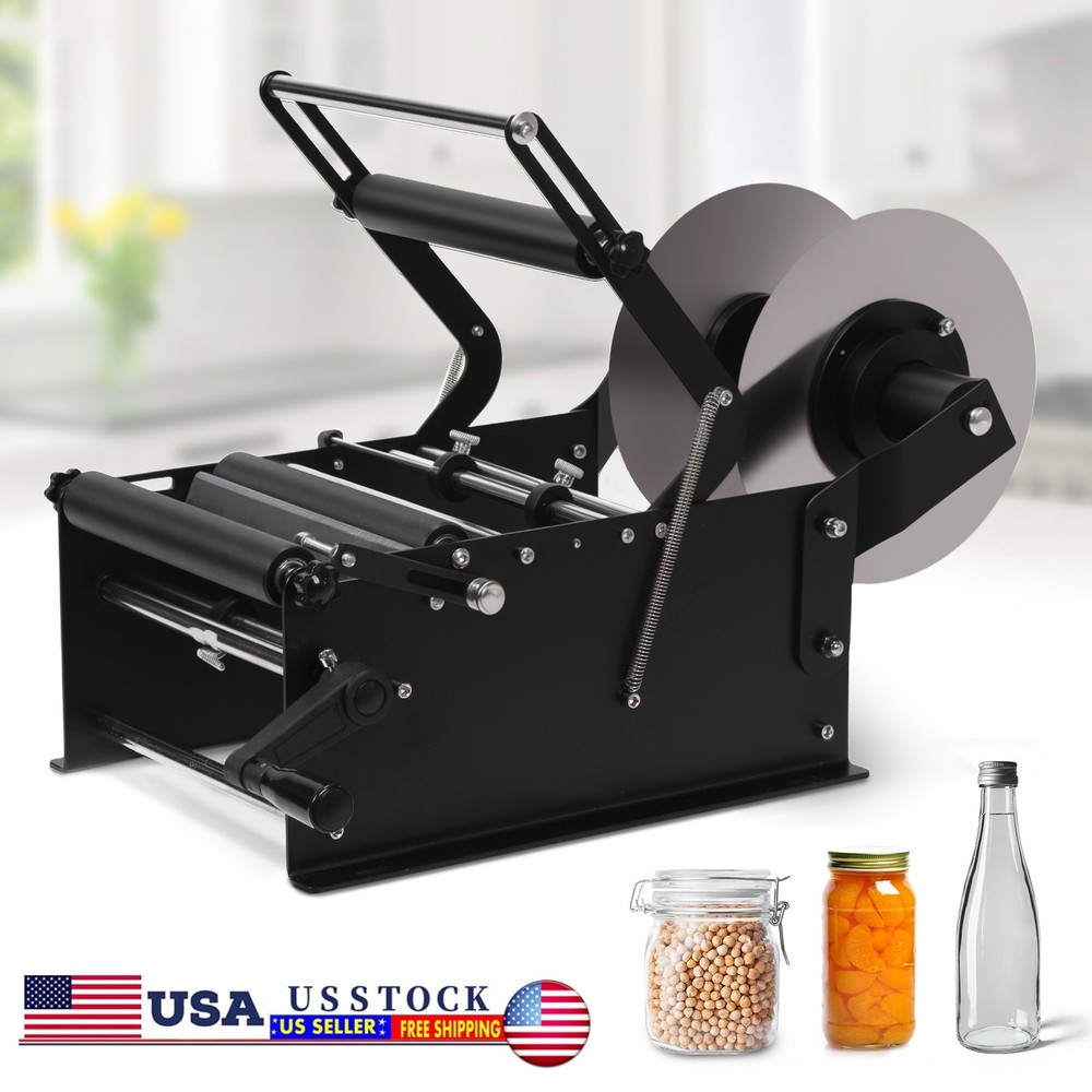 Adjustable Small Label Applicator Machine with Handle for Cans and Bottles