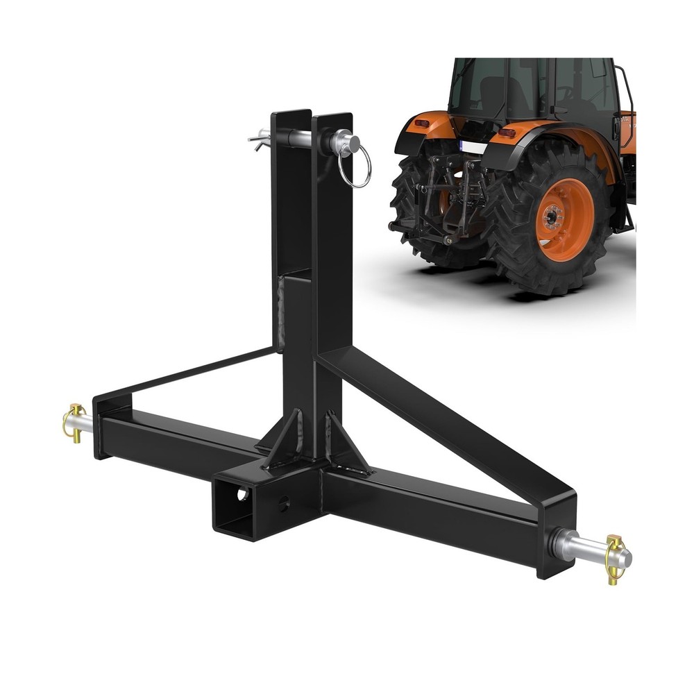 3 Point 2" Quick Hitch - For Category 1 Tractor - w/ Drawbar
