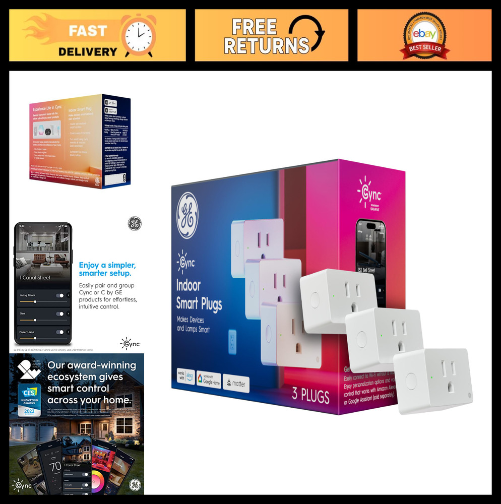 Smart WiFi Plug Socket - Voice Control, Matter Compatible, Works with Alexa & Go