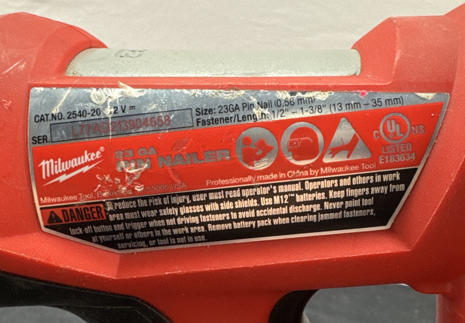 Milwaukee M12 12-Volt 23-Gauge Lithium-Ion Cordless Pin Nailer (Tool-Only)