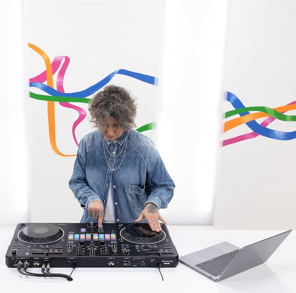 Professional Scratch-Style DJ Controller with Stems Control & Piano Play Mode