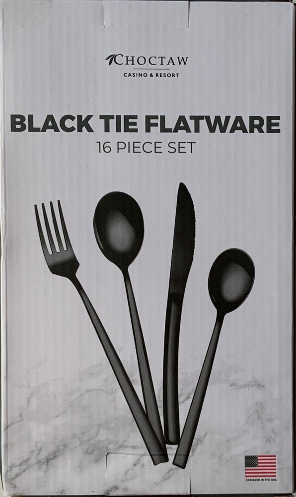 Black Tie Flatware 16 pcs Set NEW