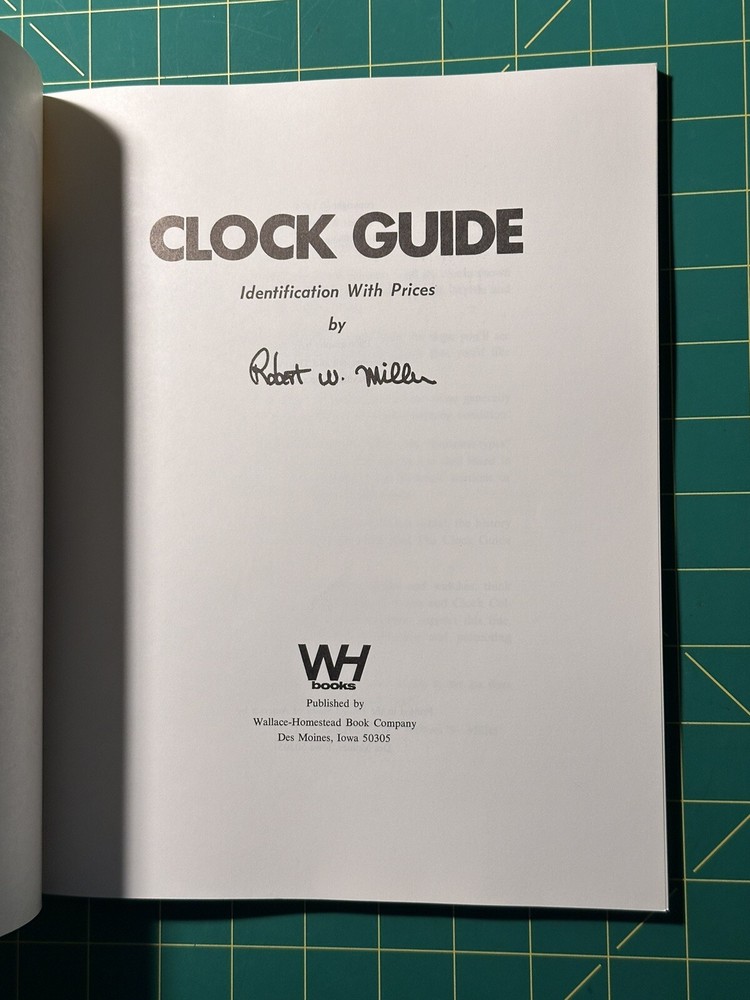 Clock Guide Identification With Prices by Robert W. Miller