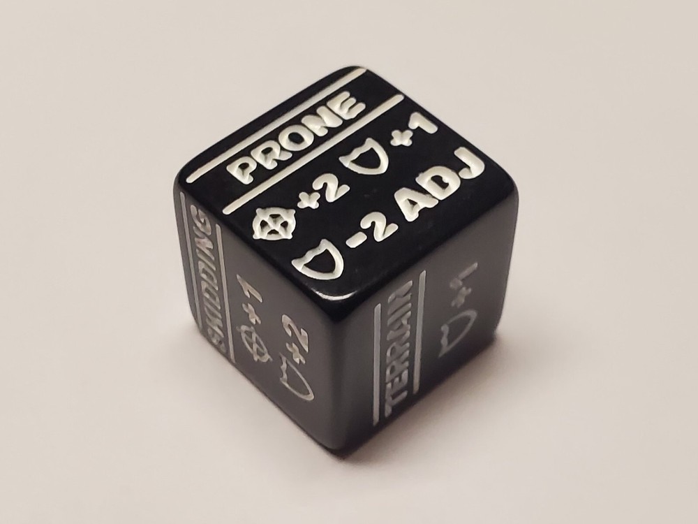 5x Battletech Special Stats Modifier Dice for Terrain, No Move, Prone & More