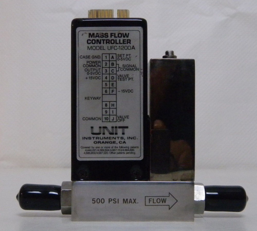 Unit UFC-1200A Mass Flow Controller, Gas- O2, Range- 2 SLM, Used