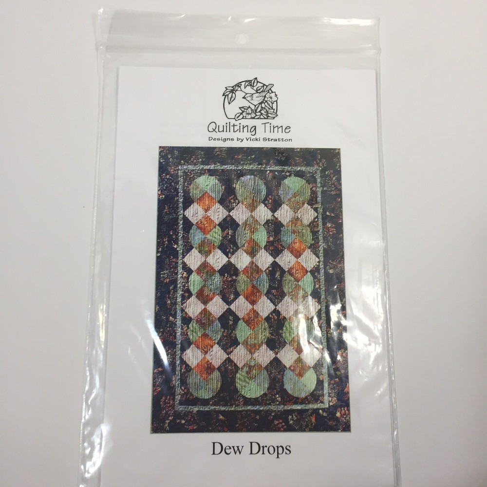 Dew Drops Quilt Pattern 52" x 77" Quilting Time Curved Blocks
