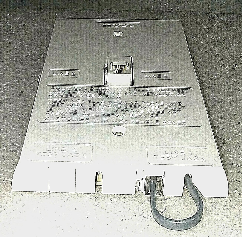 Corning INI200 Network Interface Unit, Wall Jack; Ivory; Part #INI-201-1A1