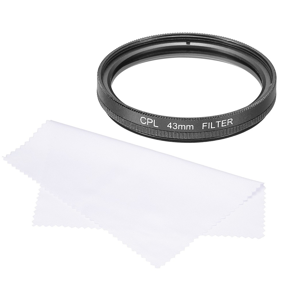 43mm Circular Polarizer Filter, Polarizing Filter with Cleaning Cloth