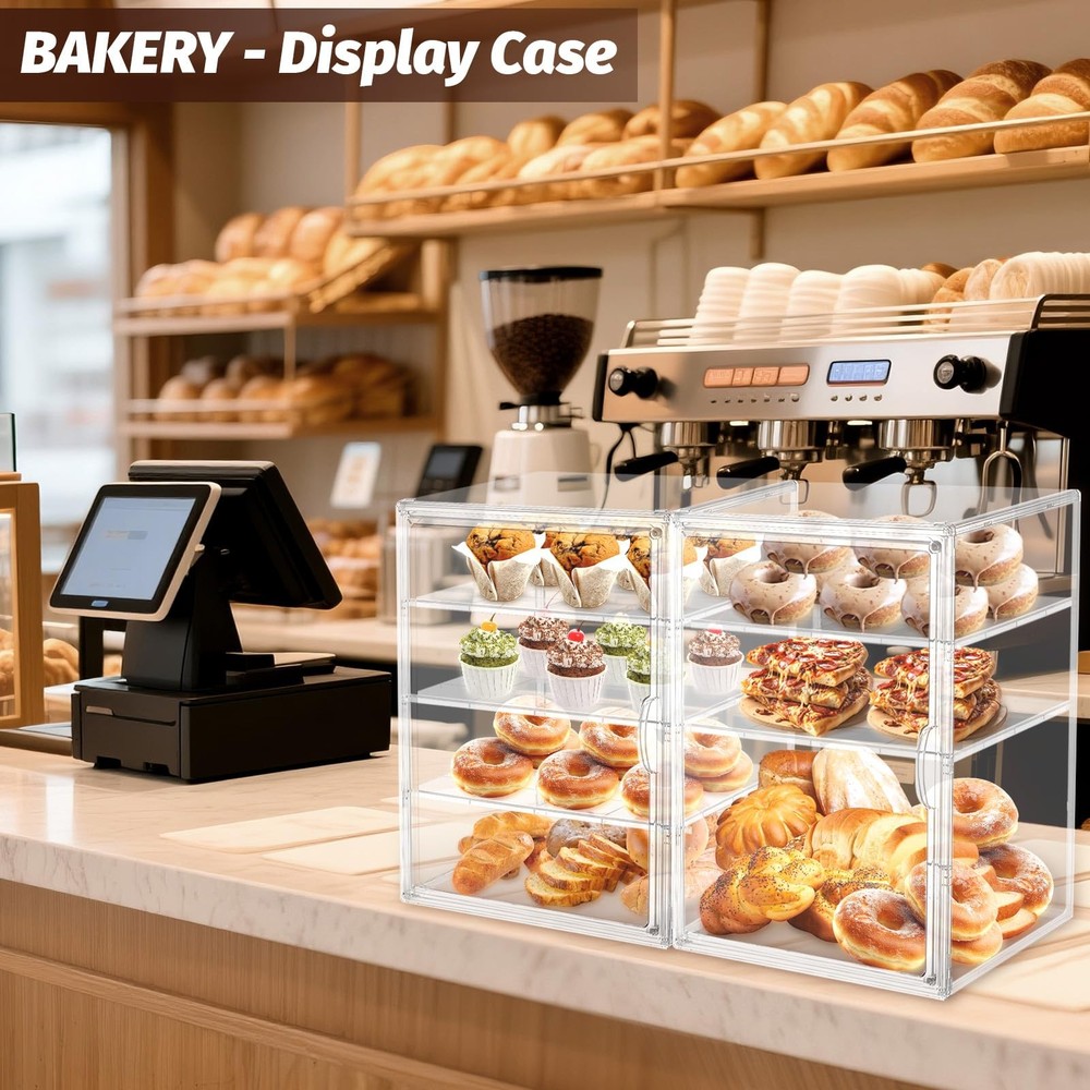Pastry Display Case,Large Bakery Cookie Display Stand for Kitchen Countertop,...