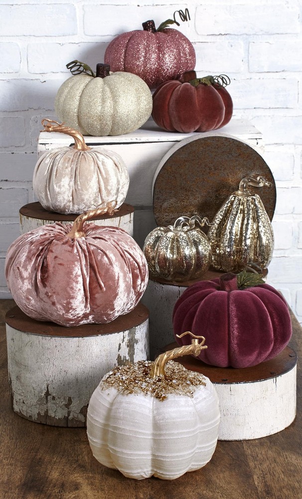 Primitives by Kathy Pink Glitter Pumpkin