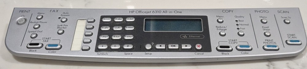 Working Control Button Panel and LCD Screen For HP Officejet 6310 Printer