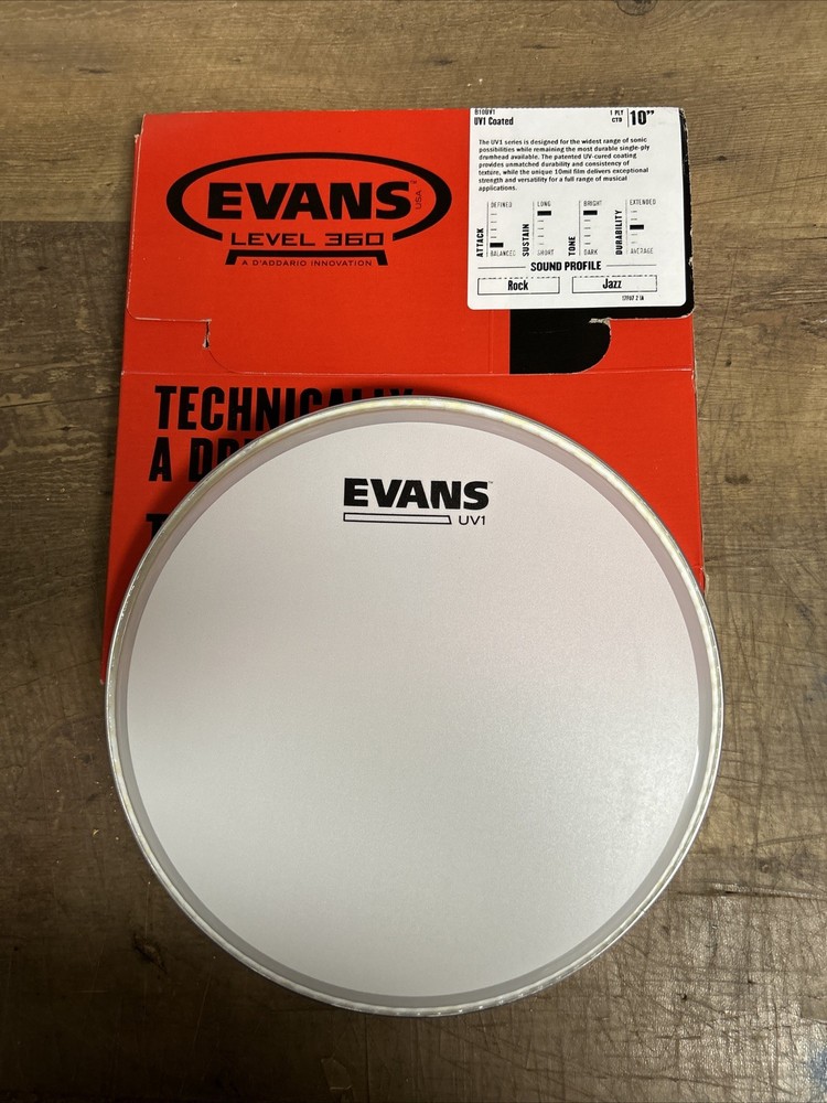 Evans UV1 Coated Tom Drum Head, 10 Inch