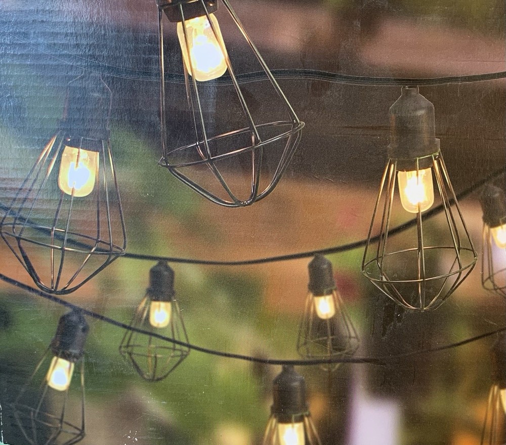 Ashland 10ct. Mini Edison Bulb String Lights with Black Cord 9 ft.