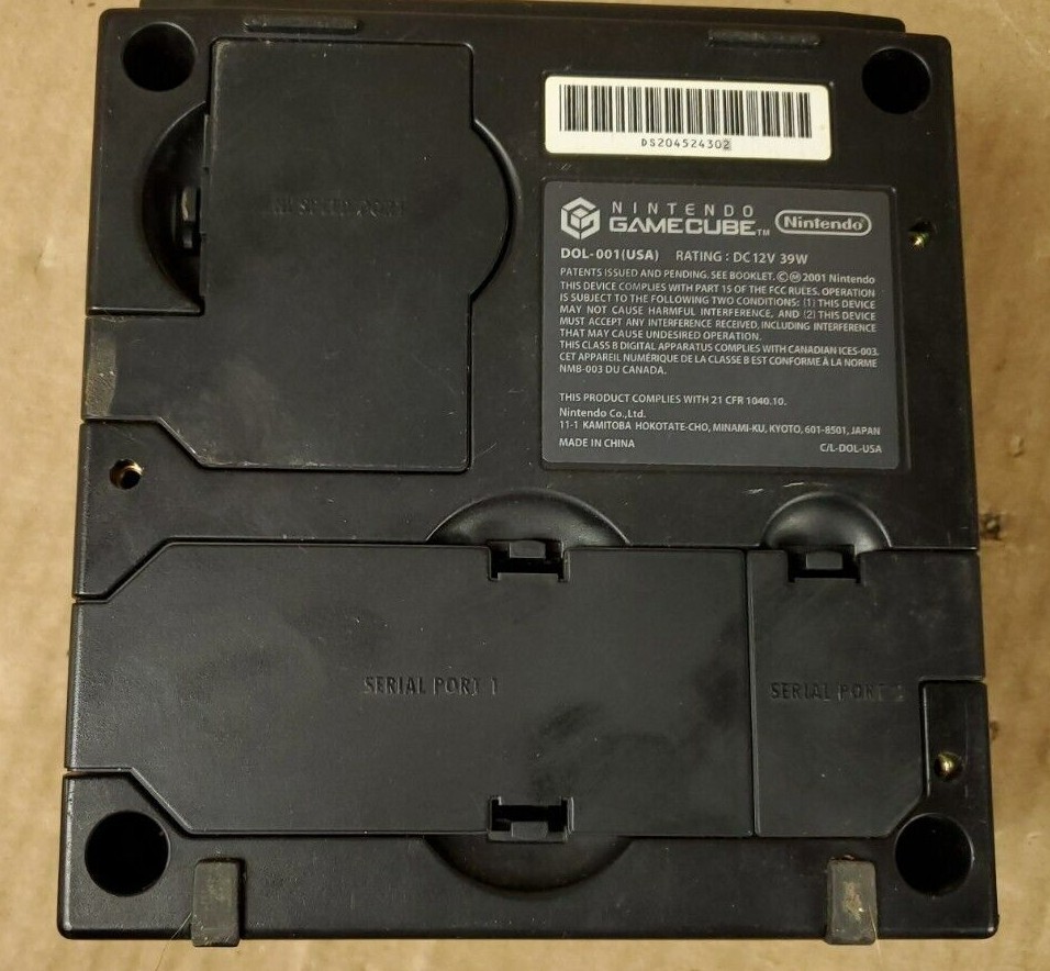 Nintendo GameCube Black Console With Controller & Hookups Tested & Working