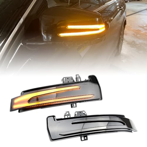 2pcs Dynamic Sequential Blink Compatible with Be-nz W204 CLA A B C E S Yellow