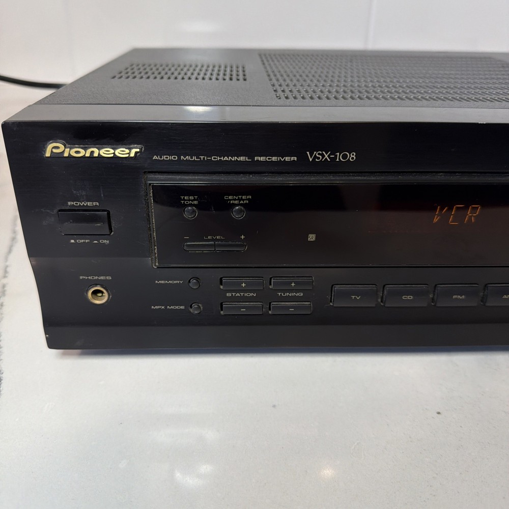 Pioneer VSX-108 Audio Multi-Channel Receiver Tested & Working W/ Remote Bundle