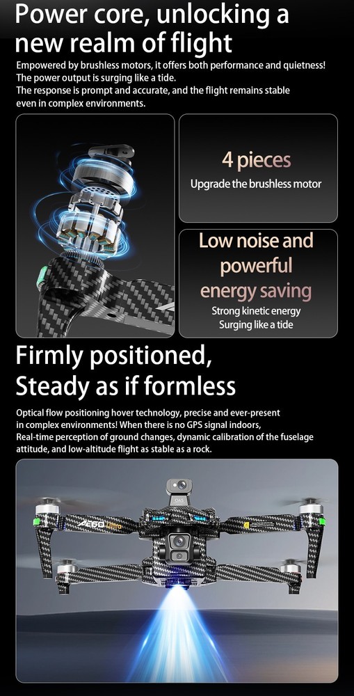 AE60 Screen Control Drone GPS FPV 7KM 3-axis Gimbal 4K Camera Obstacle Avoidance