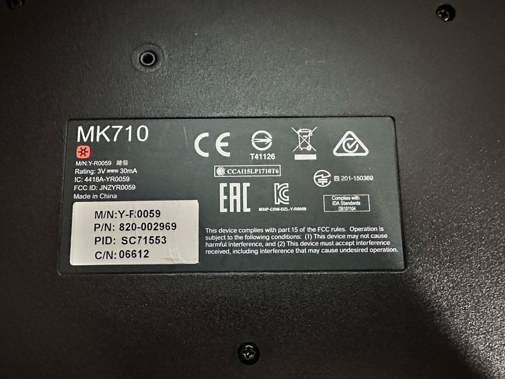 Logitech MK710 Wireless Keyboard Only – No Mouse/Receiver, Tested Working