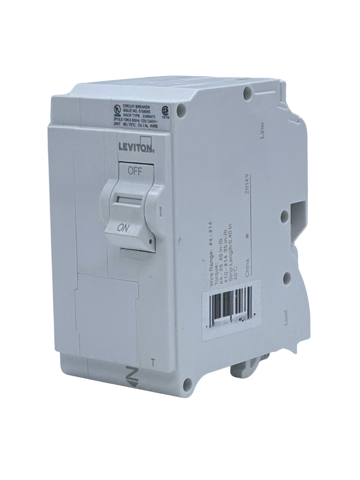 Leviton 2-Pole Circuit Breakers – 20A to 60A – Choose Amperage – UL Listed NEW