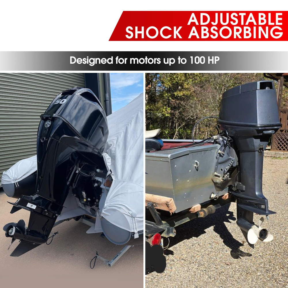 Adjustable Boat Transom Saver 23-35in Outboard Motor Support Aluminum 100HP