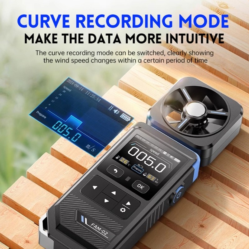 Handheld LCD Wind Meter Airflows Meter Measuring Wind Wind Speed Gauge