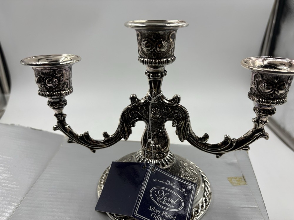 Vintage Old Silverplated Candelabra.