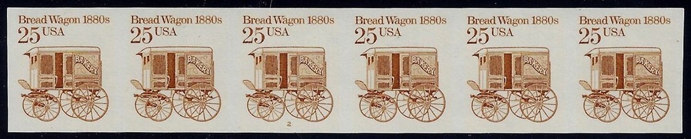 2136a - Scarce Imperf Error PNC6 Pl#2 "Bread Wagon" Mint NH Cat $275 "Read"