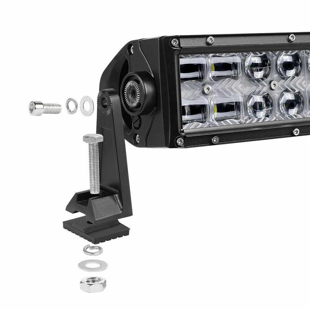 Side Mounting Bracket LED Light Bar Kit Universal Rubber Pad Brackets 2Pcs