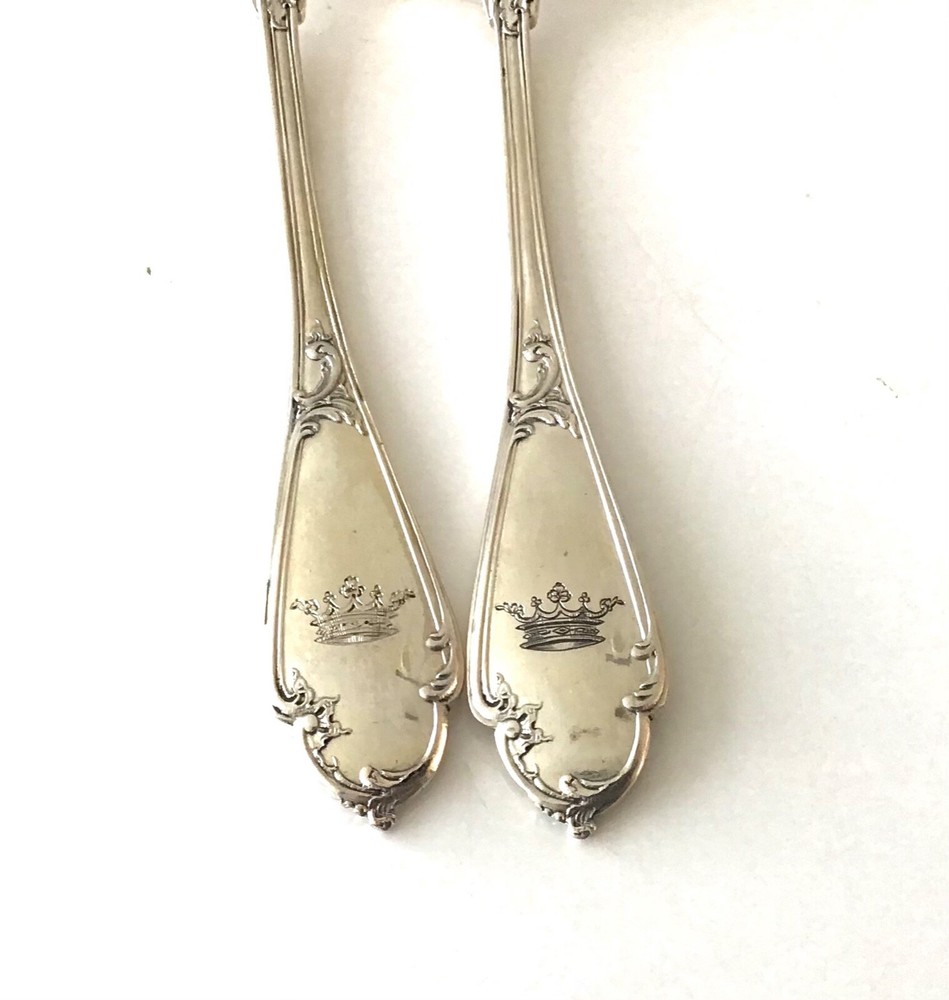WOLFERS Belgian Solid Silver 800 ouster forks 18/PS crown box