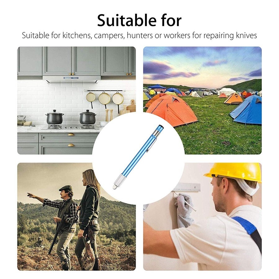 3in1 Diamond Pocket Blade Knife Sharpener Pen-file Outdoor Hunting Saw Hook A812