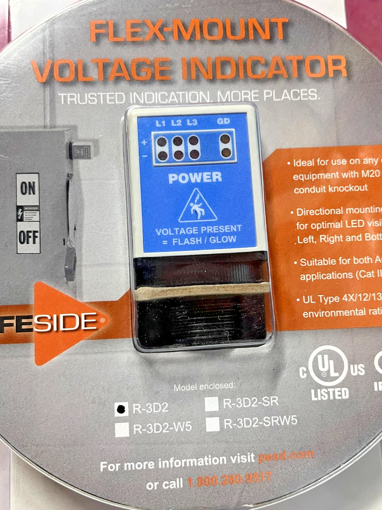 New NIB Grace Engineered Flex Mount Voltage Indicator R-3D2, 3 Phase 4 Wire