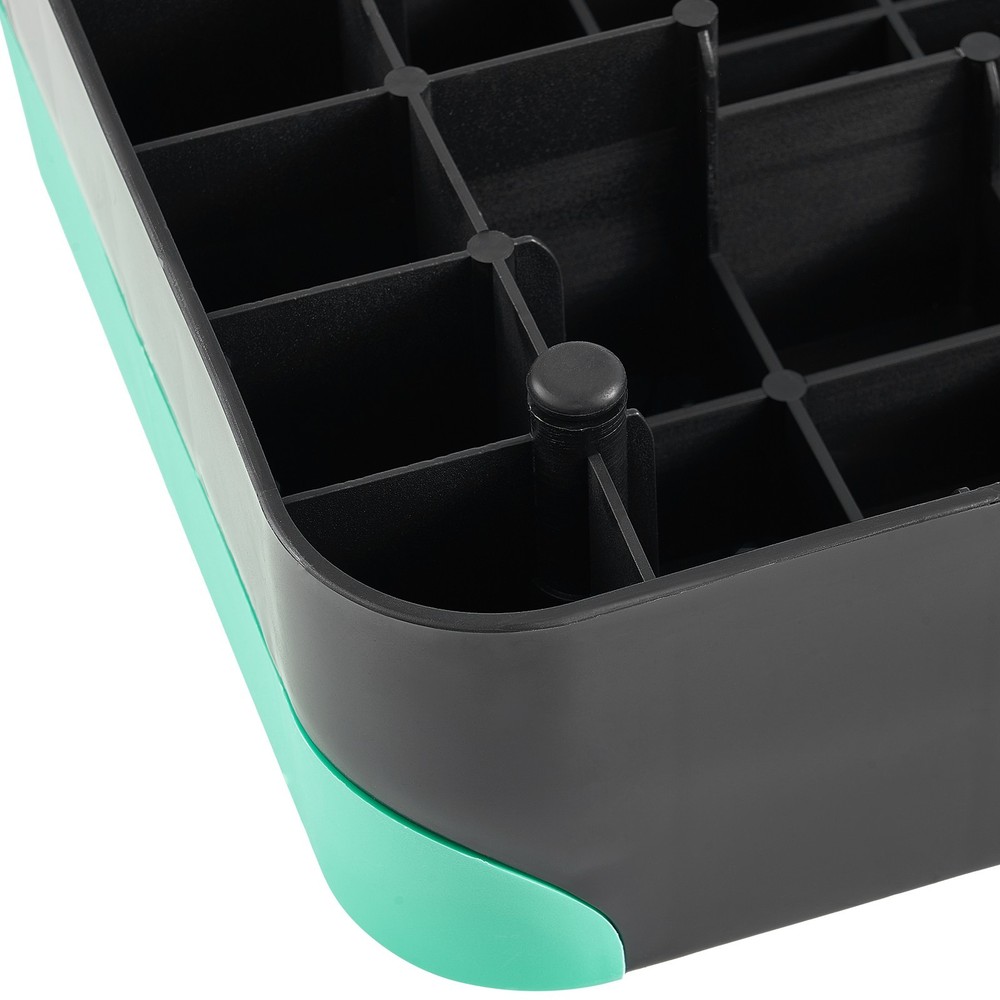 Adjustable Aerobic Stepper 4 Height Levels Green Workout Platform